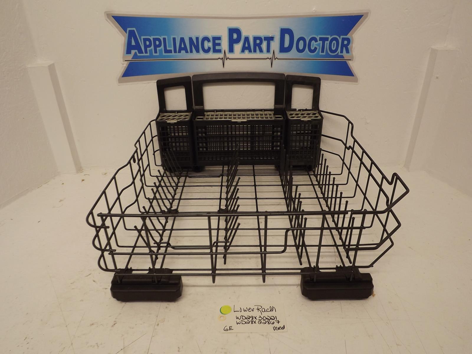 GE Dishwasher WD28X30221 WD28X22867 Lower Rack Used GE Dishwasher WD28X30221 WD28X22867 Lower Rack Used